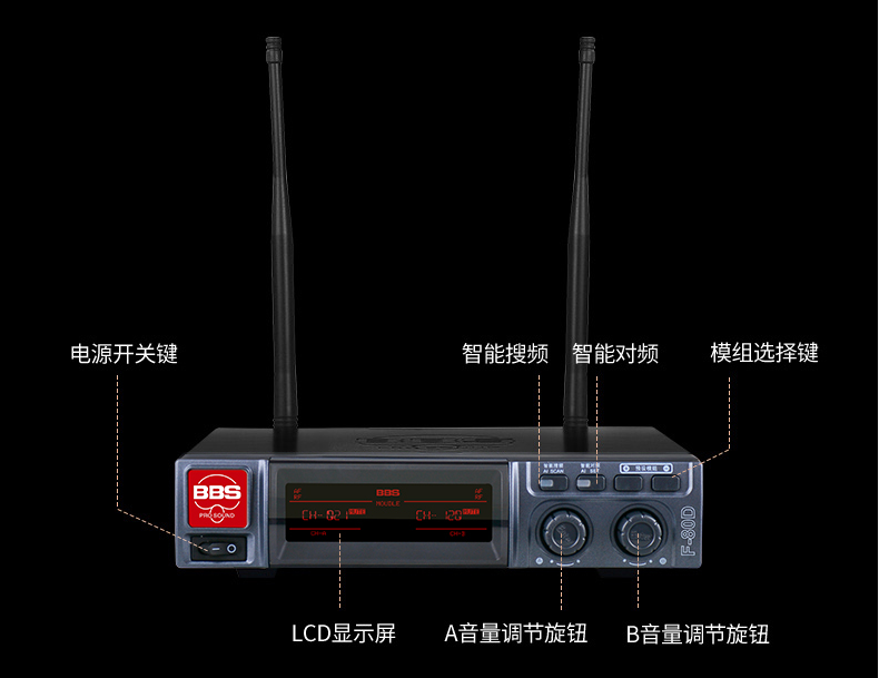 BBS娛樂(lè)話筒 F-80D無(wú)線話筒 專用演出麥克風(fēng) 舞臺(tái)主持 KTV話筒 K歌高端演出話筒-BBS話筒1